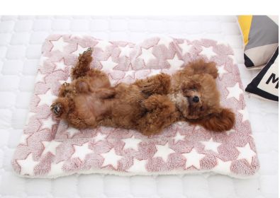 Cat dog sleeping mat warm thickened Sleeping pad blanket;  dog house warm mattress pet cushion (colour: Cappuccino bear, size: No.4 61 * 41cm)