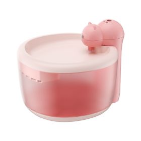 Ai Wo Little Bee Water Dispenser Cat Automatic Circulation Filter Silent Water Feeder Pet Water Dispenser Cross border Hot Sale (Specifications: Little Bear Wireless Water Dispenser - Pink)